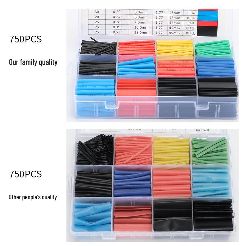 530PCS Colored Heat Shrink Tube Set - Insulation Sleeves for Electricians