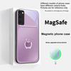 Metallic gray texture For Magsafe Samsung S25 S25 Edge S25Ultra S8 9 10 20 S21 Pro 22 Plus S23 FE S24 Ultra Glass Phone Case