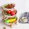 Yousheng Storage Tray with Stable Wood Frame Elegant Modern Oval Design Tray Space-Saving Organizer for Fruits Vegetables Snacks