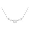 APM Monaco Necklace [Romantic Confession] Small Rectangular Pendant, Adjustable, Exquisite, Sparkling and Eye-catching, Versatile Style AC7376OX