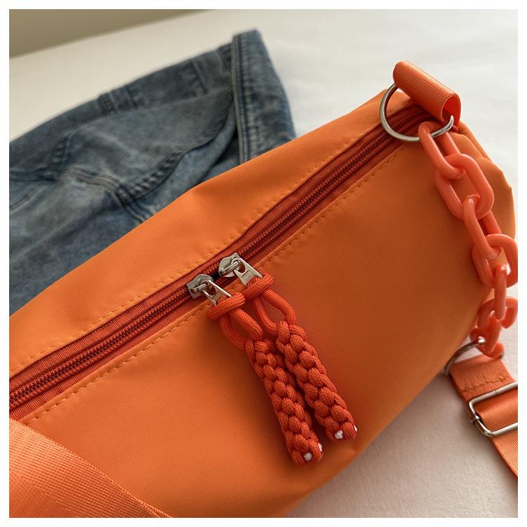 Korean Style Oxford Cloth Shoulder Bag Fashion Casual Square Crossbody Purse Simple Large Capacity Commuter Handbag CLE