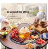 Portable Electric & Carbon Dual-Use Stove with Fire Pit Set for Outdoor Courtyard and Home Use, Foldable Design