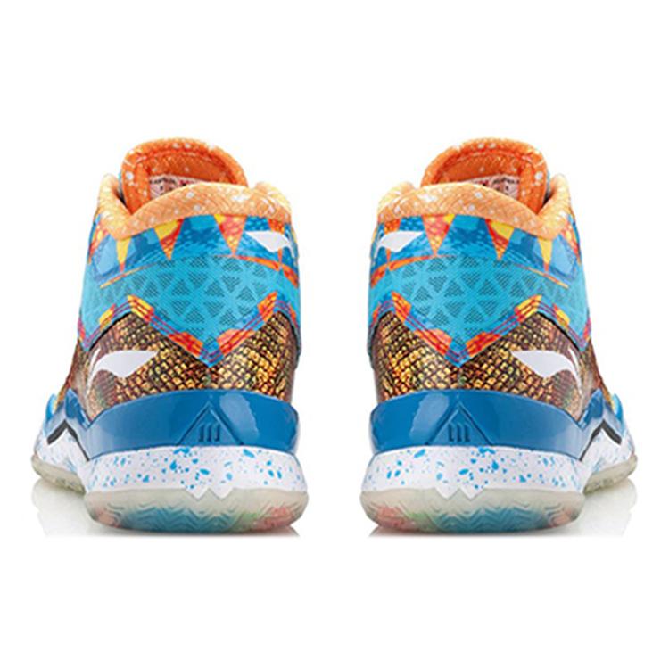 Li Ning WOW 3 Basketball Shoes Men's Mid top Yellow/Blue ABAK061-1