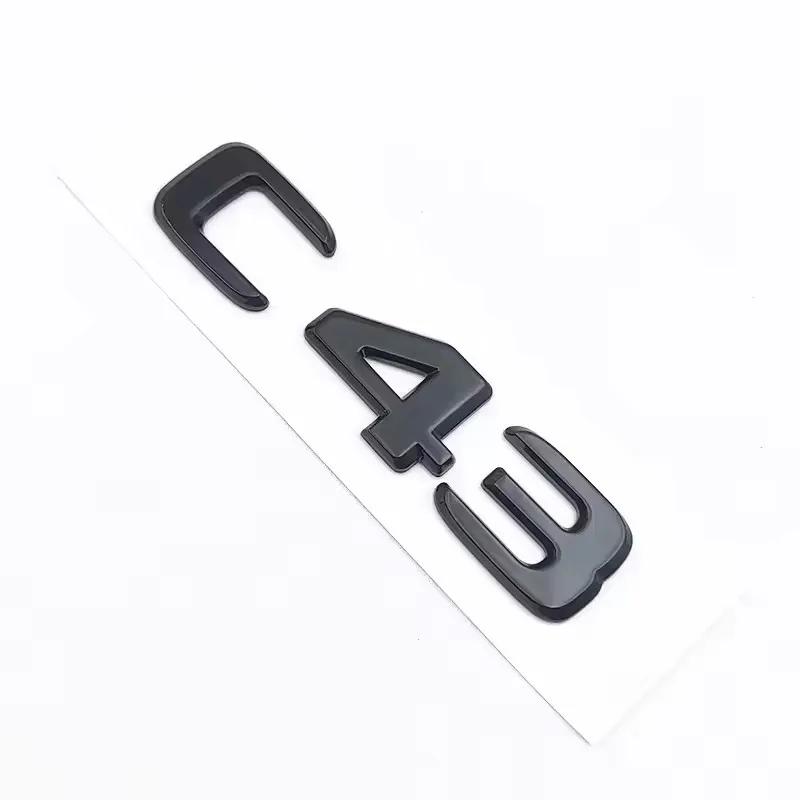 

3D ABS Black C43 Logo Letters BITURBO 4MATIC Badge Car For Mercedes Benz Rear Star Sticker BITrunk AMG Emblem AMG W205 W206 C205