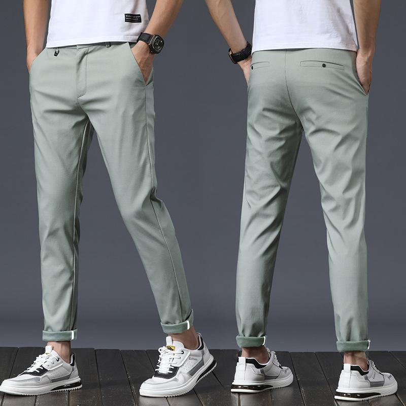 Calça Casual Masculina De Seda Gelada