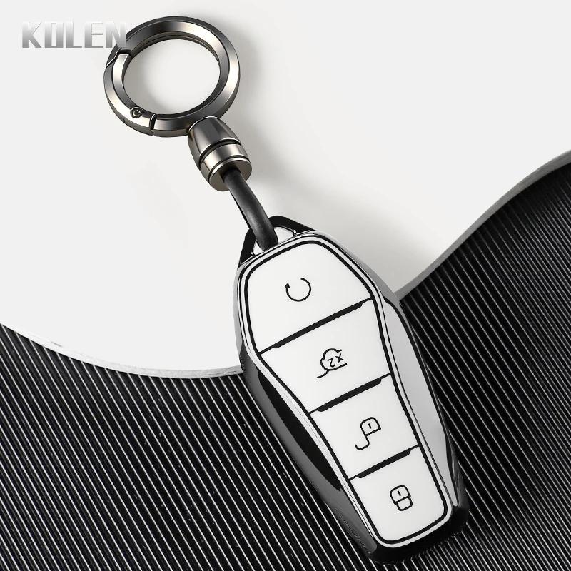 Tpu Auto Smart Key Fob Cover Case Fit For Byd Song Plus Atto 3 Han Ev Tang Dm Qin Seal Dolphin Protected Key Ring Remote Housing Auto Accessories
