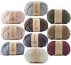 Knitworm Wool Chatty Melange Super 25g Wool Complete Color Yarn, 10-Ball Set, Bulky, (approx. 34m), 60% Acrylic, 40% (30. Set)