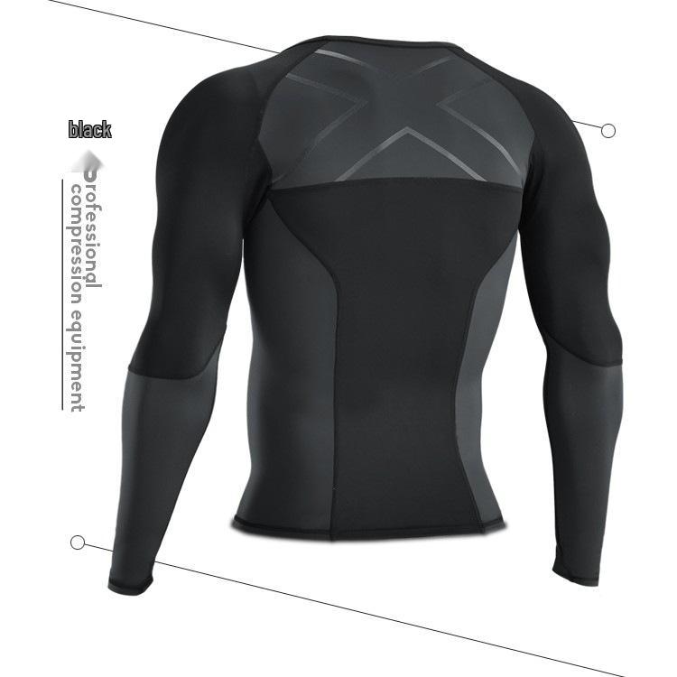 Men's Quick-Dry Compression Shirt: Long-Sleeve High-Elastic Base Layer for Running & Training