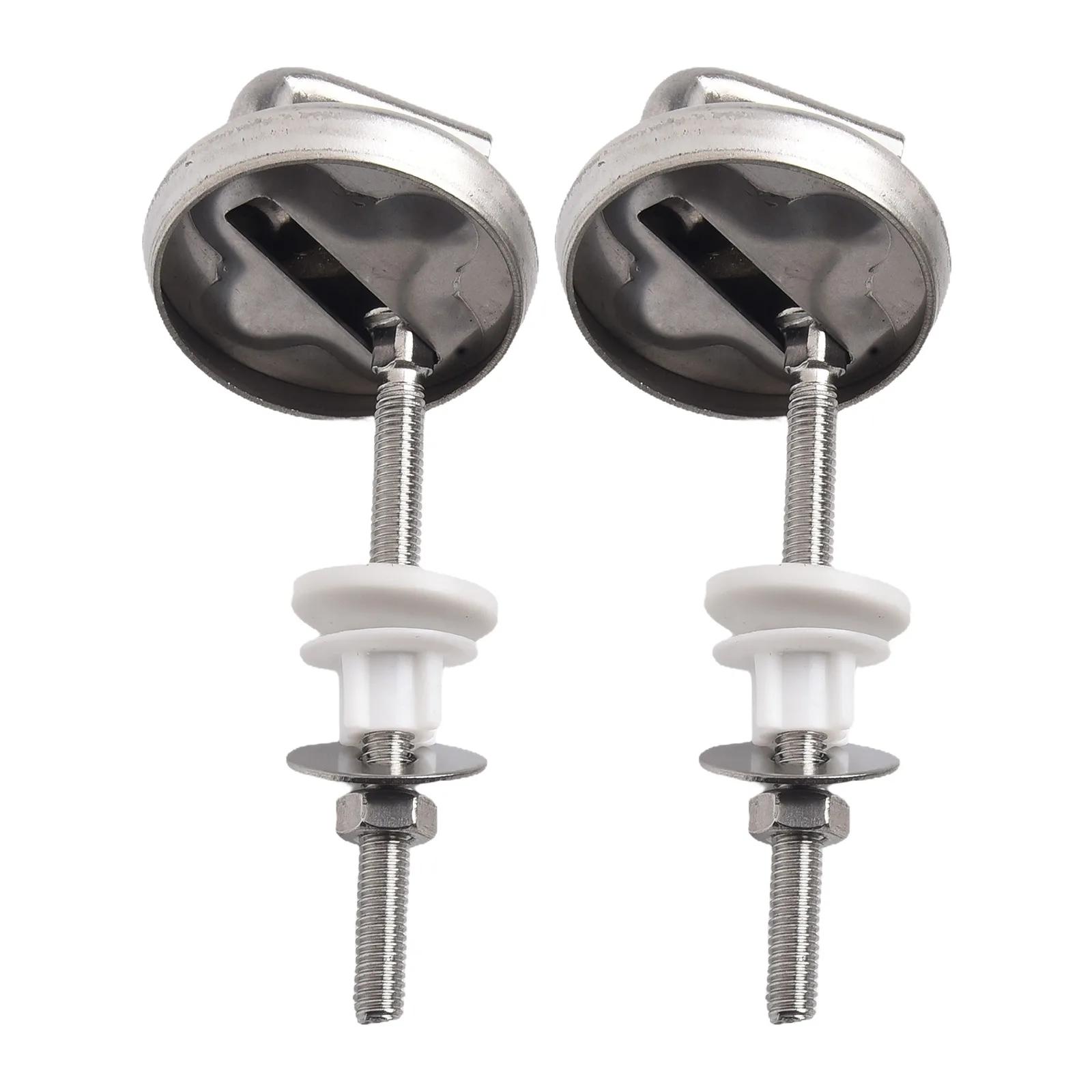 

2 шт. шарнир для сиденья унитаза, бесшумный, из нержавеющей стали с монтажным аксессуаром, шарнир из нержавеющей стали, шарнир для крышки унитаза белый