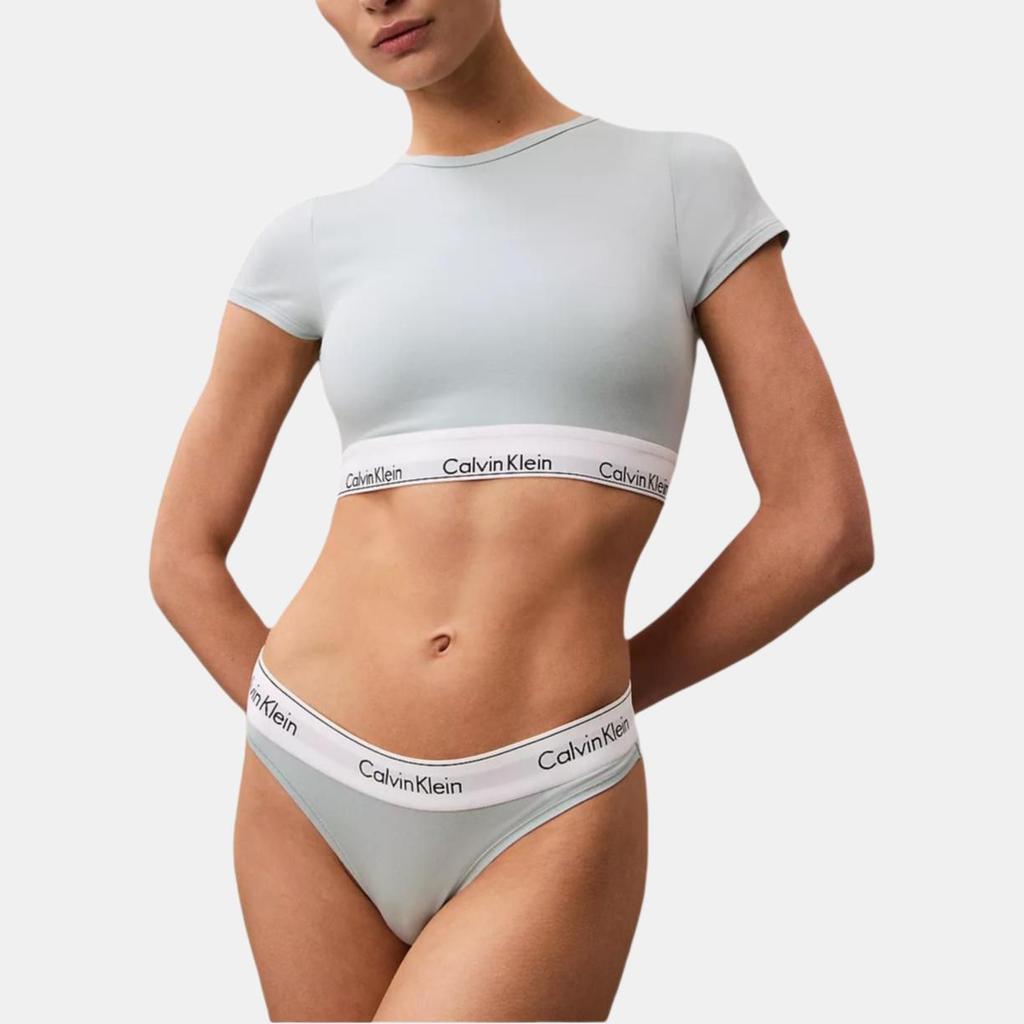 Calvin Klein Kurzer weicher Rundhals-T-Shirt-BH Damenunterwäsche QF7213-SRB