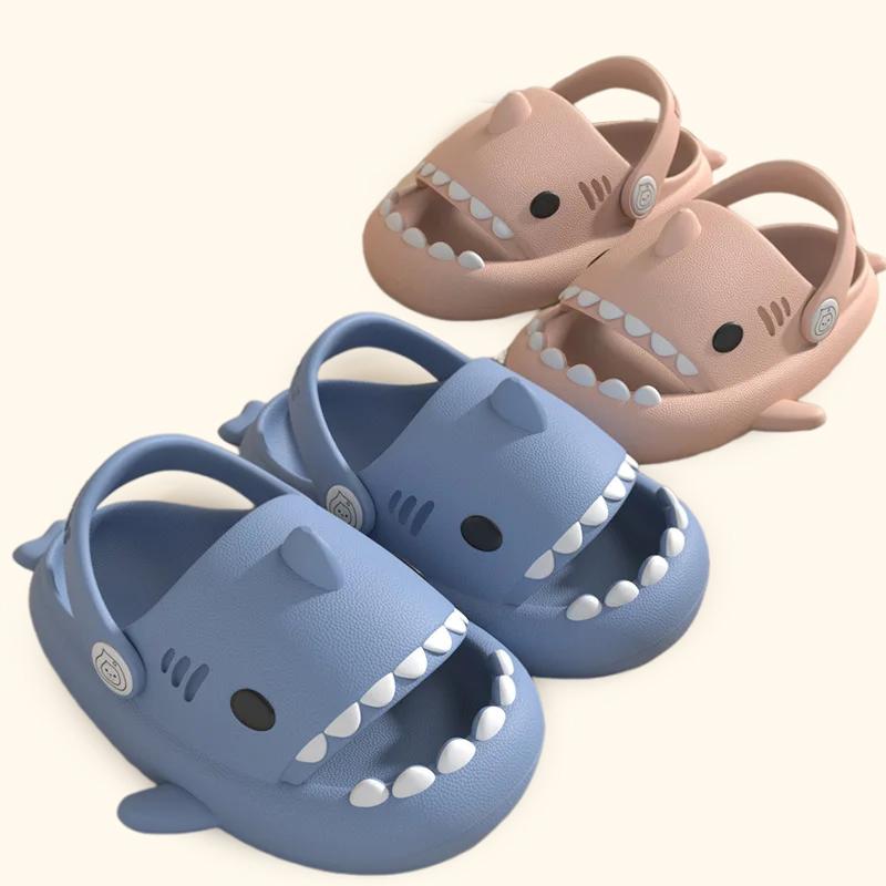Ciabatte Bambini Squalo Infradito Suola Morbida Pantofola Cartone Animato Donna Uomo Sandalo da Bagno EVA Antiscivolo Scarpe Bambini Sandali