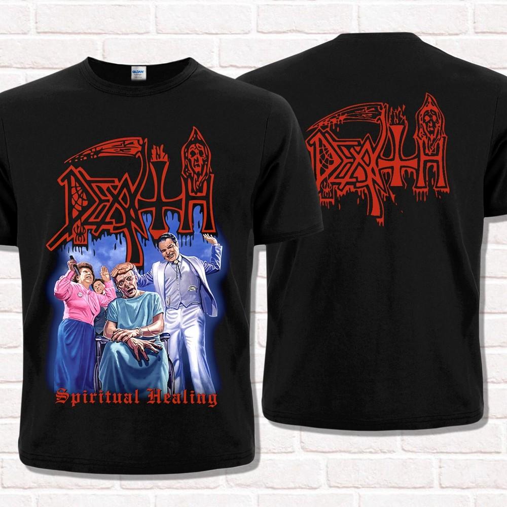 Death Spiritual Healing (1990) Black T-Shirt. Technical Progressive Death Metal.