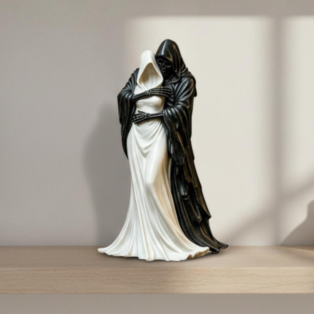 Death and the Dark Queens Figurine Halloween Grim Reaper Statue Somber