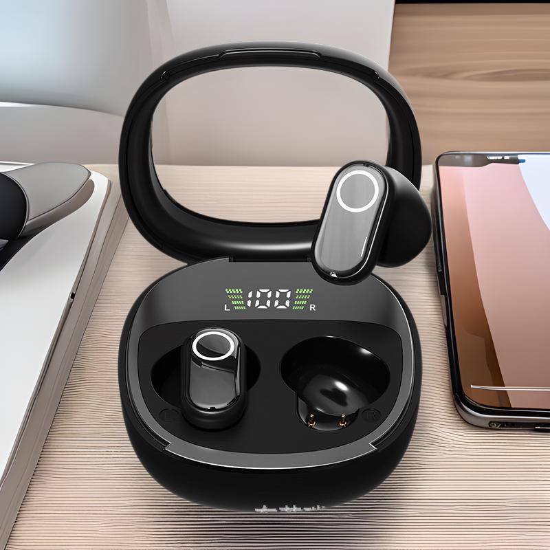 Cross-Border Bluetooth In-Ear Earphones with Noise Reduction and High-Quality Sound, Electroplated Finish, and Digital Display Screen