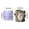 Silicone Tree Shadow Face Planter Mold With Easy Release For Handmade Resin Crafts Decorative Pots Candle Containers