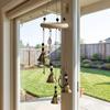 Key Star Bell Retro Distressed Wind Chime Wicca Pagan Style Bell Crafts Ornaments  Blessing Gift