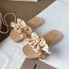 Women Summer Slippers Outer New Fashion Wild Net Red Ins Wind Flowers Holiday Beach Fairy Shoes Lightweight Non-slip Breathable
