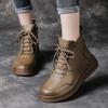 Autumn and Winter New Medium and Short Boots Warm and Non-slip Thick-soled Velvet Mother Shoes Genuine Leather Boots for Women