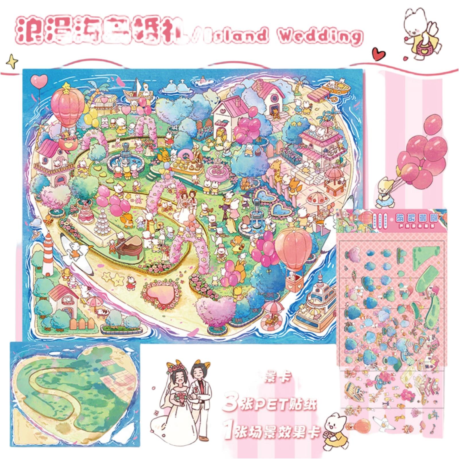 

Наклейки 3D Сцена Наклейки Сцена Наклейки для блокнота One Size