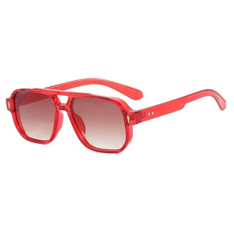 Retro Rivets Square Sunglasses Women Fashion Brand Designer Gradient Shades Uv400 Men Trending Steam Punk Sun Glasses For Men