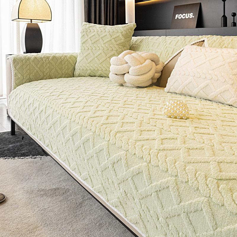 

Подушка для дивана Four Seasons Универсальная простая и легкая роскошная плюшевая кожаная подушка для дивана Нескользящая подушка Чехол для дивана Ткань 70*70cm