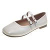 New Inner Height Increase Small Ballet Shoes Niche Round Head Shallow Mouth Gentle Double Breasted Soft Sole Mary Jane Single Shoes