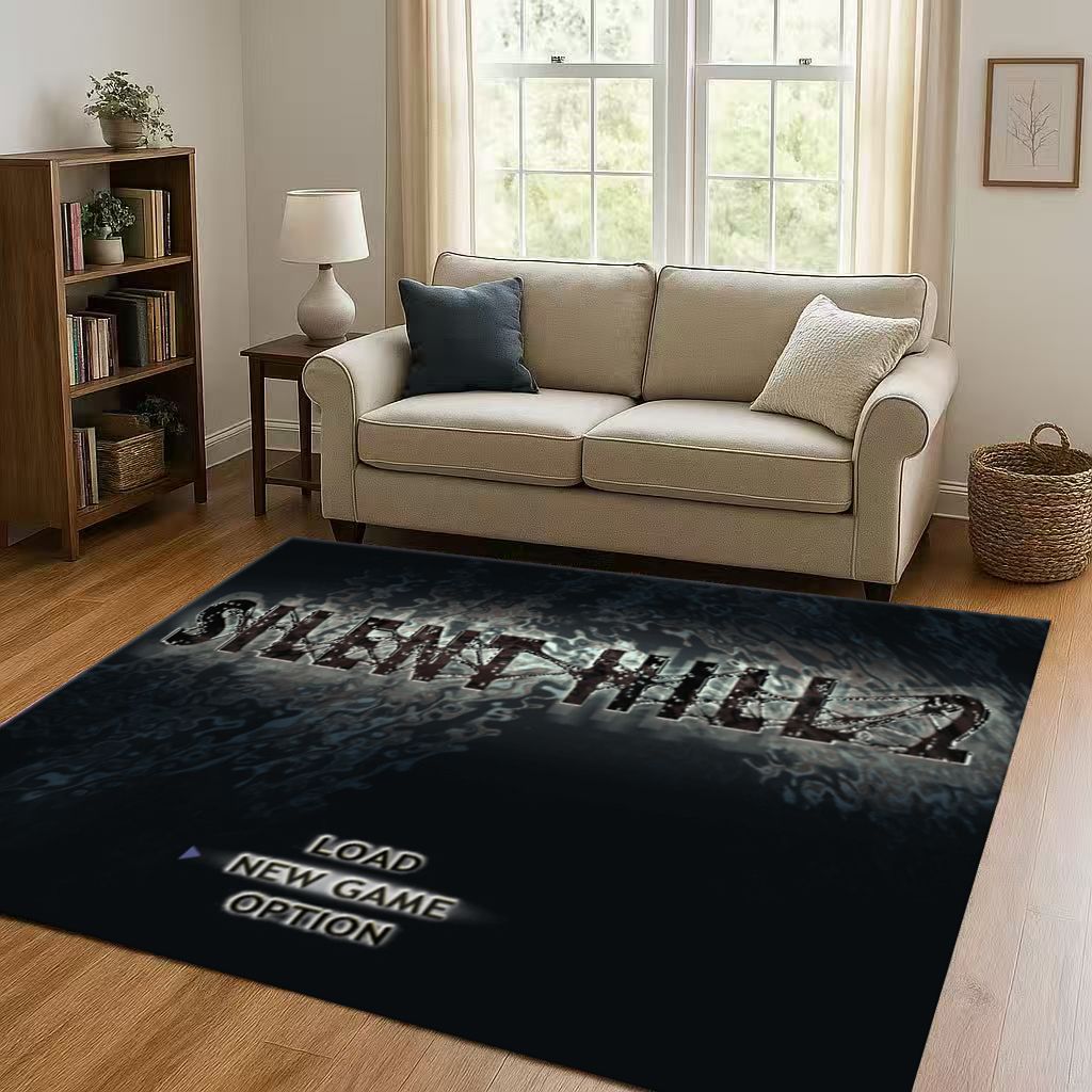 Retro Game Silent Hill Pyramid Head Horror Movie Living Room Non-Slip Area Rug Carpet for Bedroom Playroom Sofa,Home Doormat