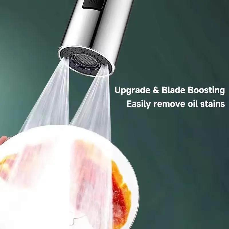 Faucet Extender Kitchen Pressurized Anti-splash Multi-functional Extension Nozzle Universal Rotating Aerator