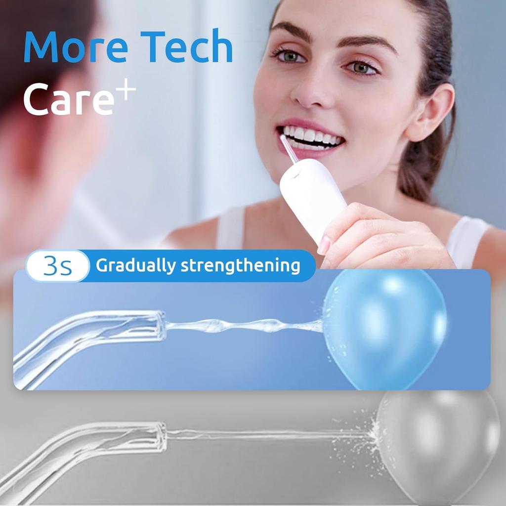 Water Flosser [Dental Cordless Portable] 6 Modes & IPX7 Waterproof Rechargeable Oral Irrigator Water Teeth Cleaner Floss Pick, Home Use WaterFlossers