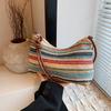 Summer Women Woven Bag With Zipper Closure For Casual Daily Use
