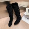 Long Boots Ladies 2025 Huge Good Looking Autumn Skinny Royal Sister Knight Tall Suede Pile Lazy Western