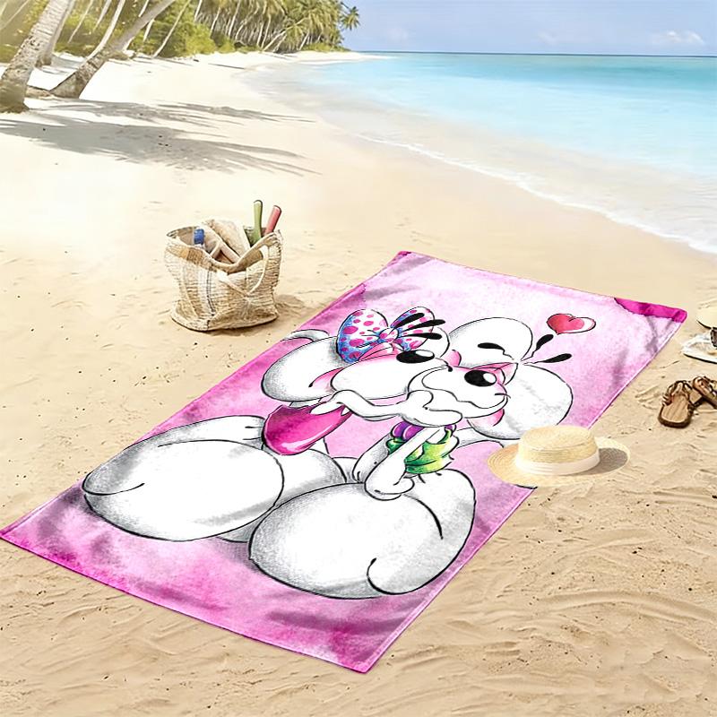 Diddl Cute Print Beach Towel, Large Soft Quick Dry Towel for Beach Camping Swimming