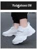 2025 Spring Kids Solid Color Soft Sole White Leather Sports Shoes
