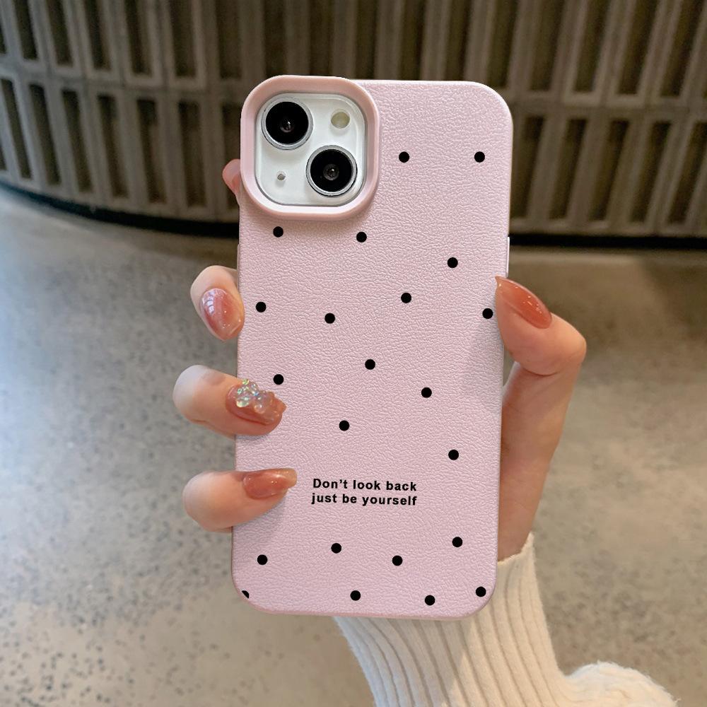 Full Screen Polka Dot Letters Suitable for Apple 16 Mobile Phone Case IPhone 1514plus13promax Creative 12