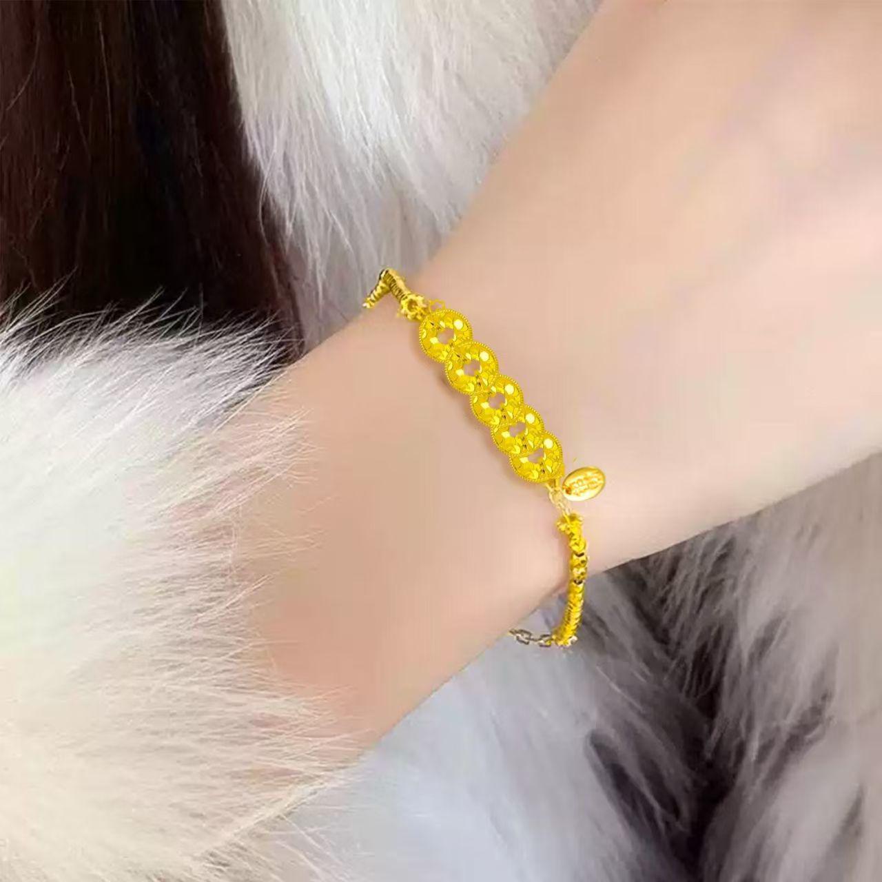 Women s Chinese Style S925 Sterling Silver Bracelet with Copper Coin Pendant - Retro Light Luxury Jewelry 925 Silver