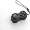 8-in-1 Fidget Controller Toy for Stress - Silent Multi-Functional Game Pad for Kids & Adults - Ergonomic Silicone Design with Case (Black)