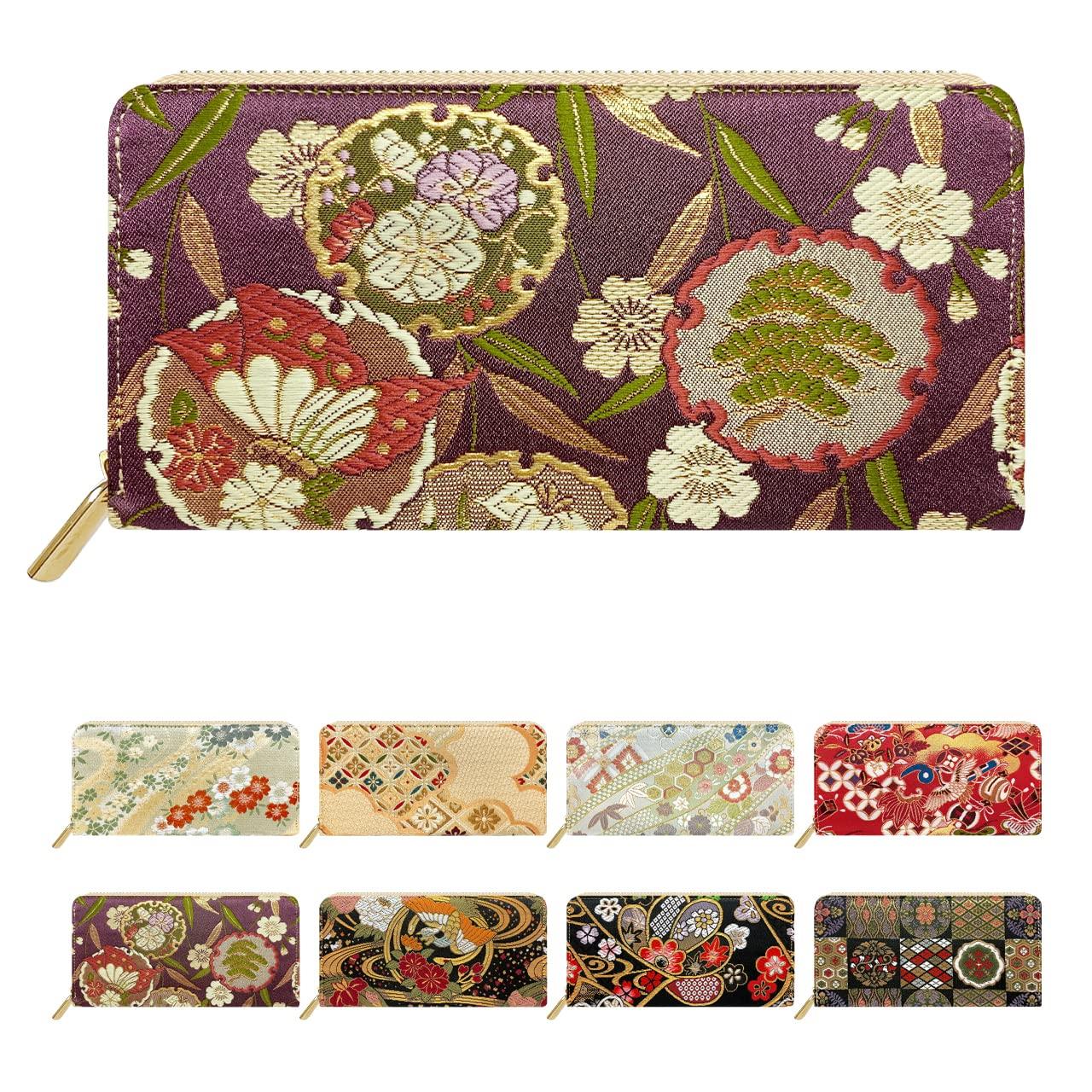 

Long Nishijin Round Round Long Card Coin Gold Wisteria Flower Snowflake [leo&aoi] Wallet, Ori, Wallet, Zipper, Wallet, Wallet, Storage, Purse,