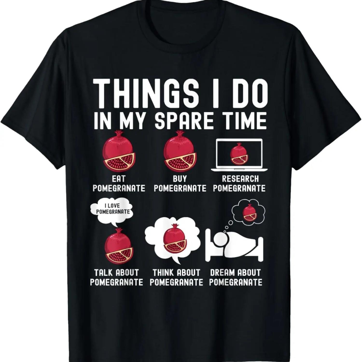 Pomegranate Outfit Love Tropical Fresh Fruits T-Shirt S чёрный