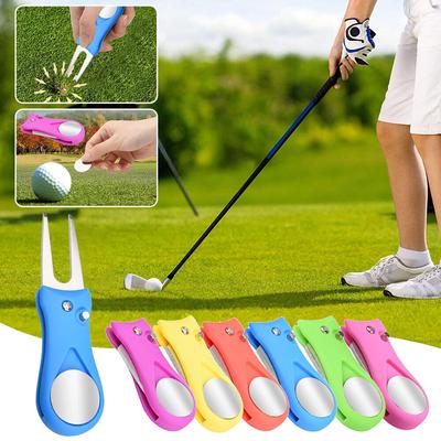 Foldable Golf Tool With Pop-up Button Magnetic Ball Marker Screwdriver Cordless