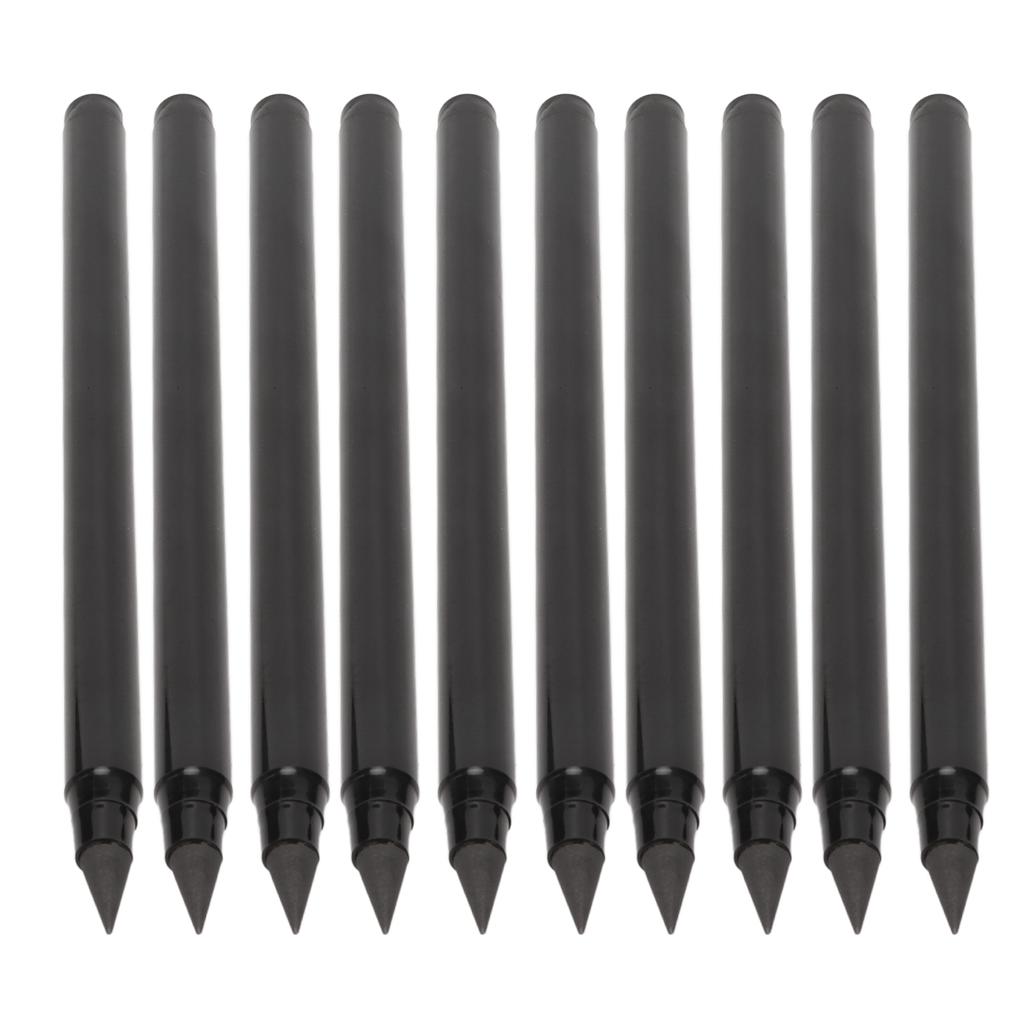 10 Pcs Inkless Pencil Black Erasable Reusable Inkless Eternal Pencil With Eraser for Painting