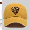 Pc Pcs Leopard Print Heart Trucker Cap for Men  Women  Adjustable Buckle Strap Lightweight Baseball Hat Suitable for Outdoo