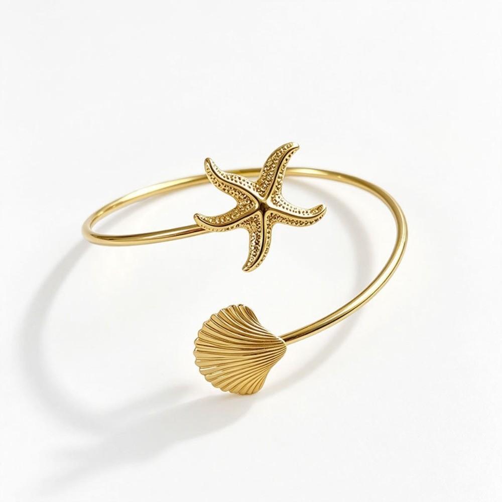 Ocean Style Upper Arm Cuff Bracelet Gold Color Cuff Arm Ring Vintage Spiral Arm Bracelet  Women золотой