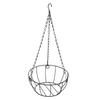 YARNOW Metall-Hängeampelkorb mit Kette, 24 x 16 x 11 cm, Ideal für Balkone und Innenräume, als Hängepflanzenständer und Gartendekoration