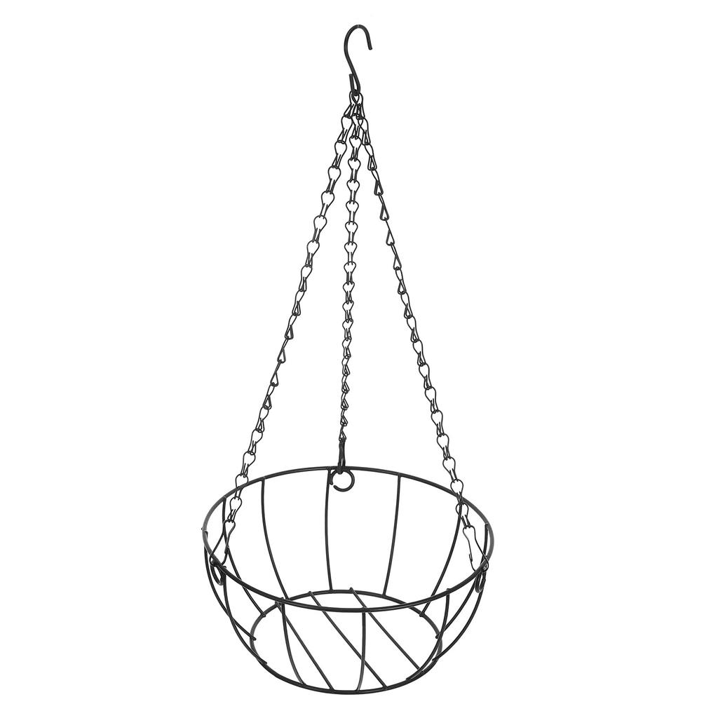 YARNOW Metall-Hängeampelkorb mit Kette, 24 x 16 x 11 cm, Ideal für Balkone und Innenräume, als Hängepflanzenständer und Gartendekoration