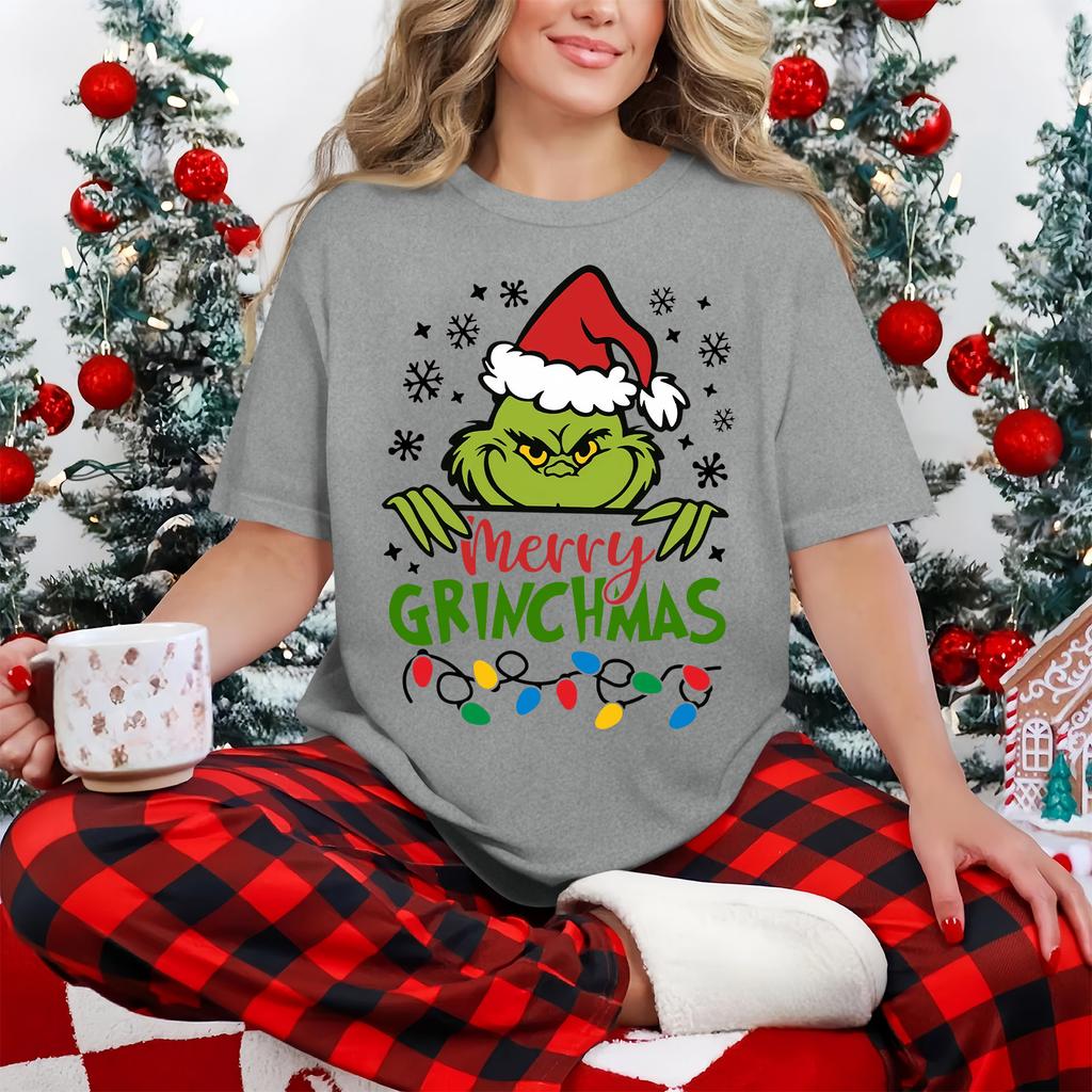 Women's Casual Printed T-Shirt Round Neck Pullover Short Sleeve Top
