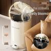 Light Luxury Pedal-Operated Metal Trash Can with Dual Lid, Large Capacity for Bathroom & Living Room