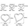 1Pcs 304 Stainless Steel Openable Clasps Heart Shape Carabiner Hook Ring Keychain For DIY Keyring Bags Jewelry Connector Buckles