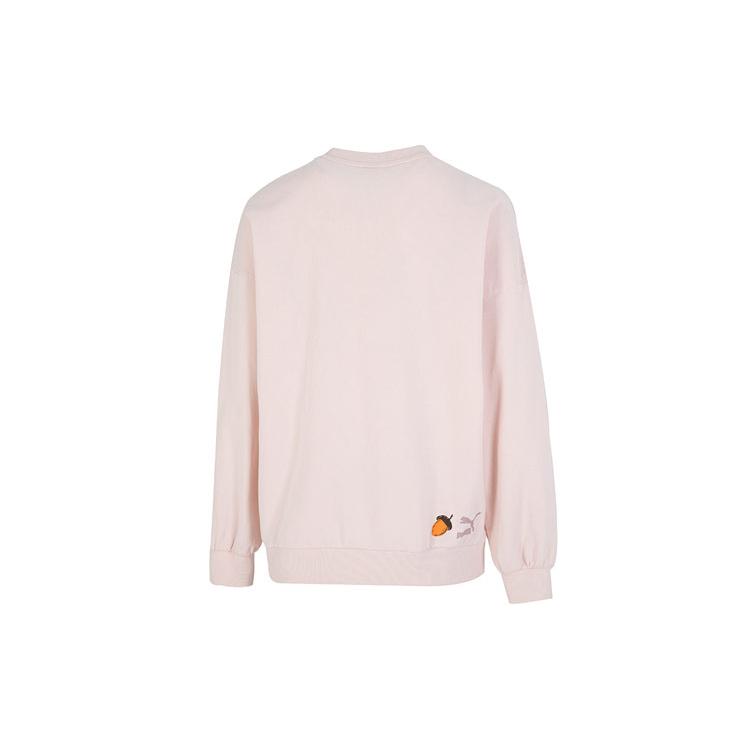 PUMA Sweatshirts Women's Pink Crew Neck Moderate Regular 538779-48