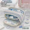 Stylish Multi-Layer Pencil Case for Girls & Teens: Spacious, Trendy Stationery Organizer