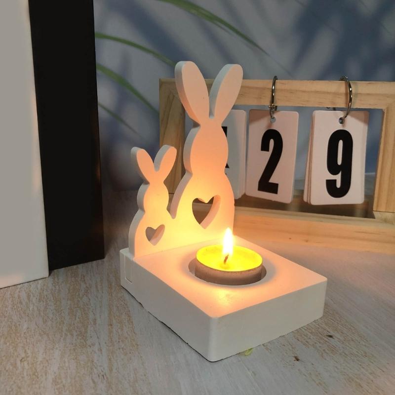 Easter Theme Candle Holder Molds with Base for Making Candle Holder Tealight Holder Decorations